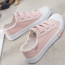 Load image into Gallery viewer, Women vulcanize shoes canvas sneakers size 4.5-8.5 female shoes hook&loop sewing casual shoes woman schoenen vrouw