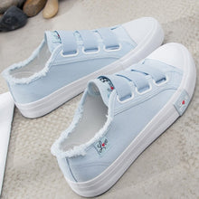 Load image into Gallery viewer, Women vulcanize shoes canvas sneakers size 4.5-8.5 female shoes hook&loop sewing casual shoes woman schoenen vrouw