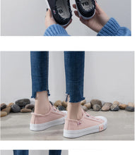Load image into Gallery viewer, Women vulcanize shoes canvas sneakers size 4.5-8.5 female shoes hook&loop sewing casual shoes woman schoenen vrouw