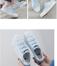 Load image into Gallery viewer, Women vulcanize shoes canvas sneakers size 4.5-8.5 female shoes hook&loop sewing casual shoes woman schoenen vrouw