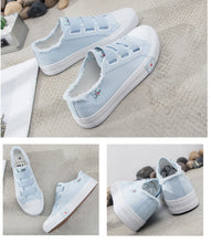Load image into Gallery viewer, Women vulcanize shoes canvas sneakers size 4.5-8.5 female shoes hook&loop sewing casual shoes woman schoenen vrouw