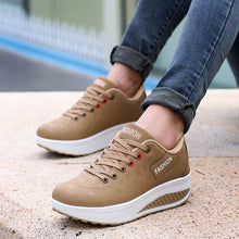 Load image into Gallery viewer, Women shoes 2018 new arrival fashion pu leather breathable waterproof wedges platform shoes woman casual shoes women sneakers