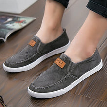 Load image into Gallery viewer, Summer Canvas Shoes Men Sneakers Casual Flats Slip On Loafers Moccasins Male Shoes Adult Denim Breathable Gray zapatos hombre