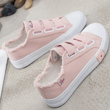 Load image into Gallery viewer, Women vulcanize shoes canvas sneakers size 4.5-8.5 female shoes hook&amp;loop sewing casual shoes woman schoenen vrouw