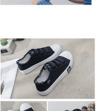 Load image into Gallery viewer, Women vulcanize shoes canvas sneakers size 4.5-8.5 female shoes hook&amp;loop sewing casual shoes woman schoenen vrouw