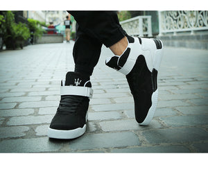 Men Fashion Casual Shoes Outdoor Comfortable white Sneakers 2018 New Autumn Winter Popular Hight-Top Walking Shoes  High Quality