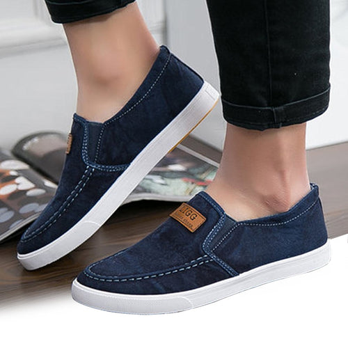 Summer Canvas Shoes Men Sneakers Casual Flats Slip On Loafers Moccasins Male Shoes Adult Denim Breathable Gray zapatos hombre