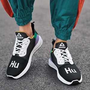 Hemmyi Mens Sneakers Casual Shoes Mesh Breathable Male Schuhe Spring Fashion Lace-Up Rubber Sole Chaussure Homme Trainers