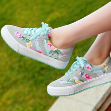 Load image into Gallery viewer, Women casual shoes printed casual shoes women canvas shoes tenis feminino 2019 new arrival fashion lace-up women sneakers