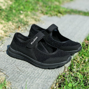 Fashion sporty woman sneakers Summer spring Anti Slip Fitness Running sweet Sports lady tennis flat footwear female Shoes black