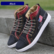 Load image into Gallery viewer, Fashion Denim Man Canvas Shoes Men Shoes Casual High Top Sneakers 2019 Summer Breathable Plimsolls Male Footwear Men&#39;s Flats