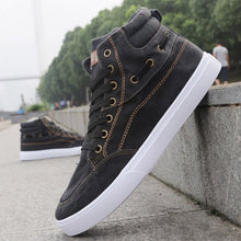 Load image into Gallery viewer, Fashion Denim Man Canvas Shoes Men Shoes Casual High Top Sneakers 2019 Summer Breathable Plimsolls Male Footwear Men&#39;s Flats